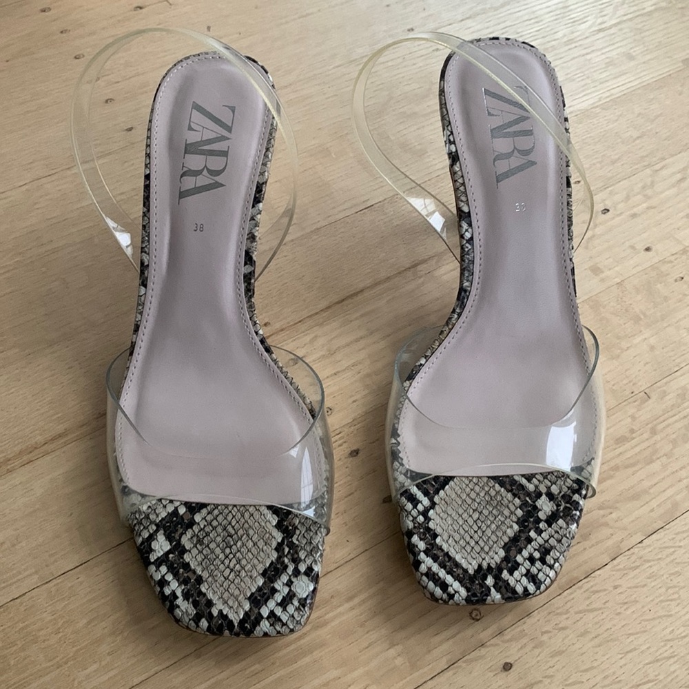 Zara clear sling back